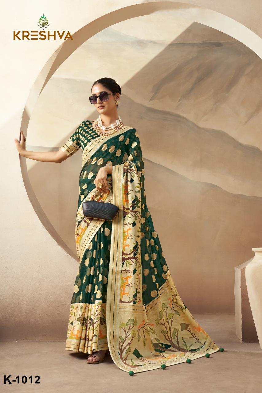 Kreshva Ahiliya Pv georgette saree india