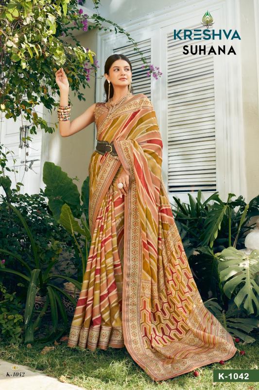 Kreshva Suhana designer georgette sarees online india