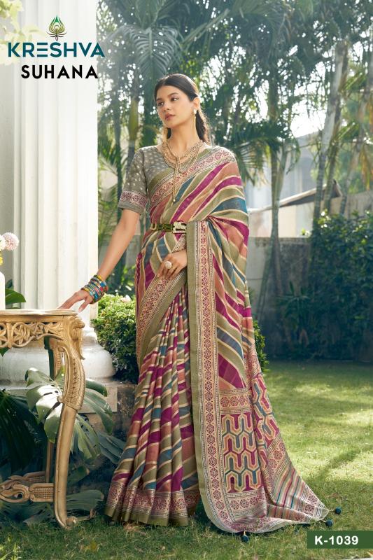 Kreshva Suhana designer georgette sarees online india