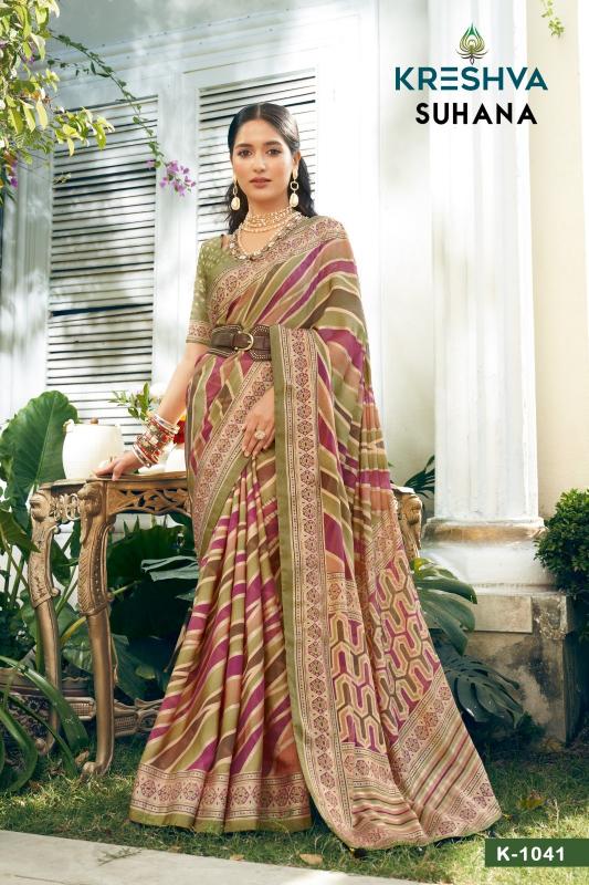 Kreshva Suhana designer georgette sarees online india