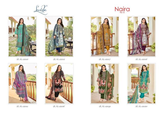 Levisha Naira Nx 12 Catalog cotton dress materials wholesale dealer in bharuch