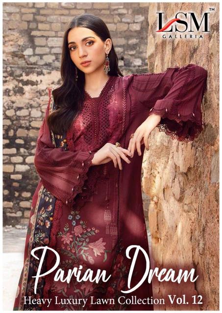 LSM Parian Dream Vol-12 – Karachi Dress Material - Wholesale Catalog