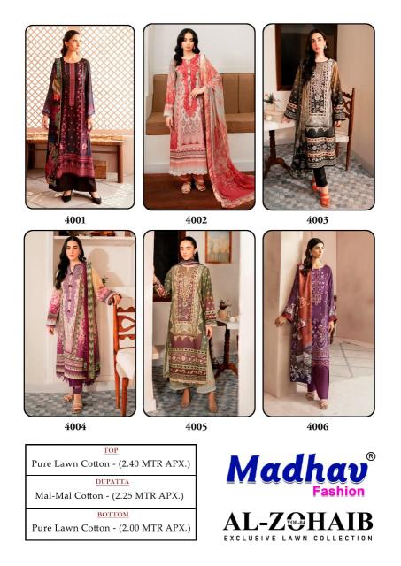 Madhav Al-Zohaib Vol-04 – Karachi Dress Material - Wholesale Catalog