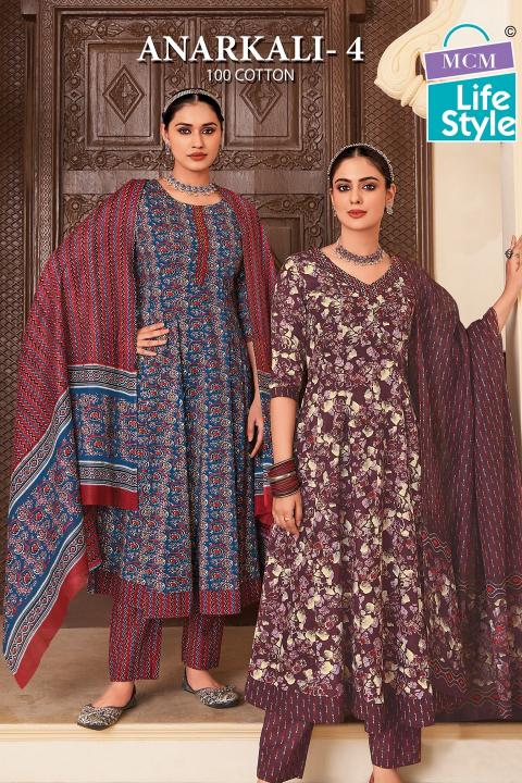 MCM Anarkali Vol-4 – Anarkali Style Kurti With Pant Dupatta - Wholesale Catalog