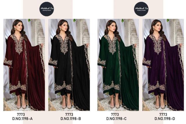 Mehboob Tex 1198 ABCD Velvet wholesale dealers of pakistani suits in india