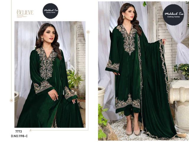 Mehboob Tex 1198 ABCD Velvet wholesale dealers of pakistani suits in india