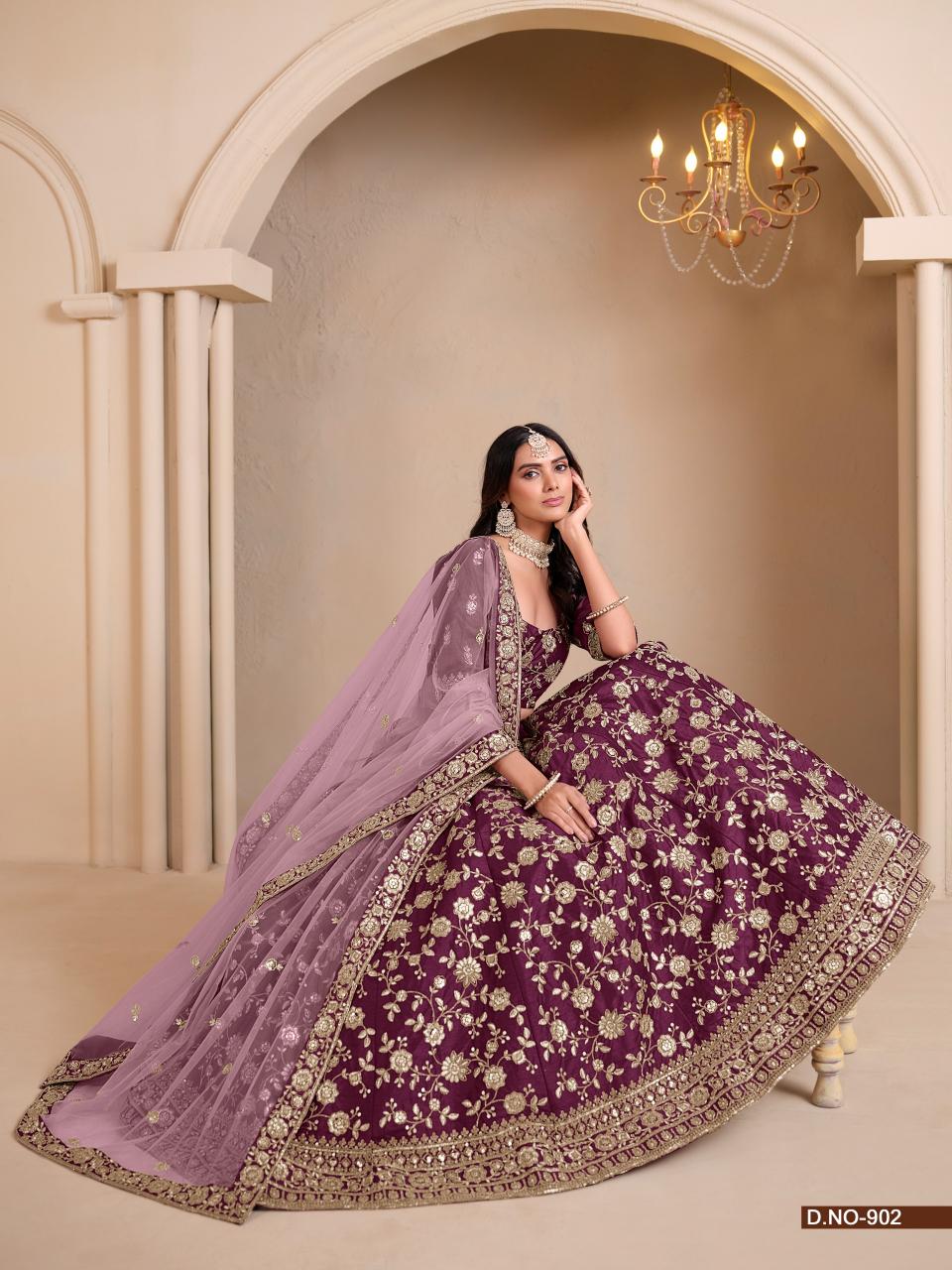 Mehvish Vol 9 Catalog Art Silk Designer wholesale lehenga supplier in delhi