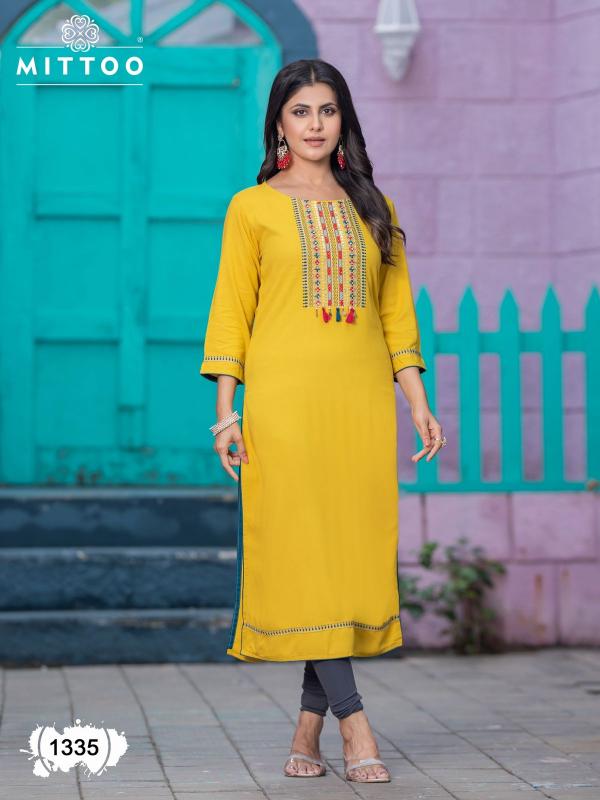 Mittoo Palak Vol 39 Catalog Kurti Heavy Rayon Wholesale 