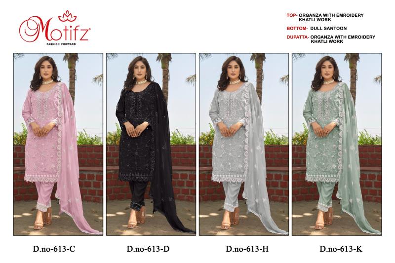 Motifz 613 CDHK Catalog pakistani stylish suit