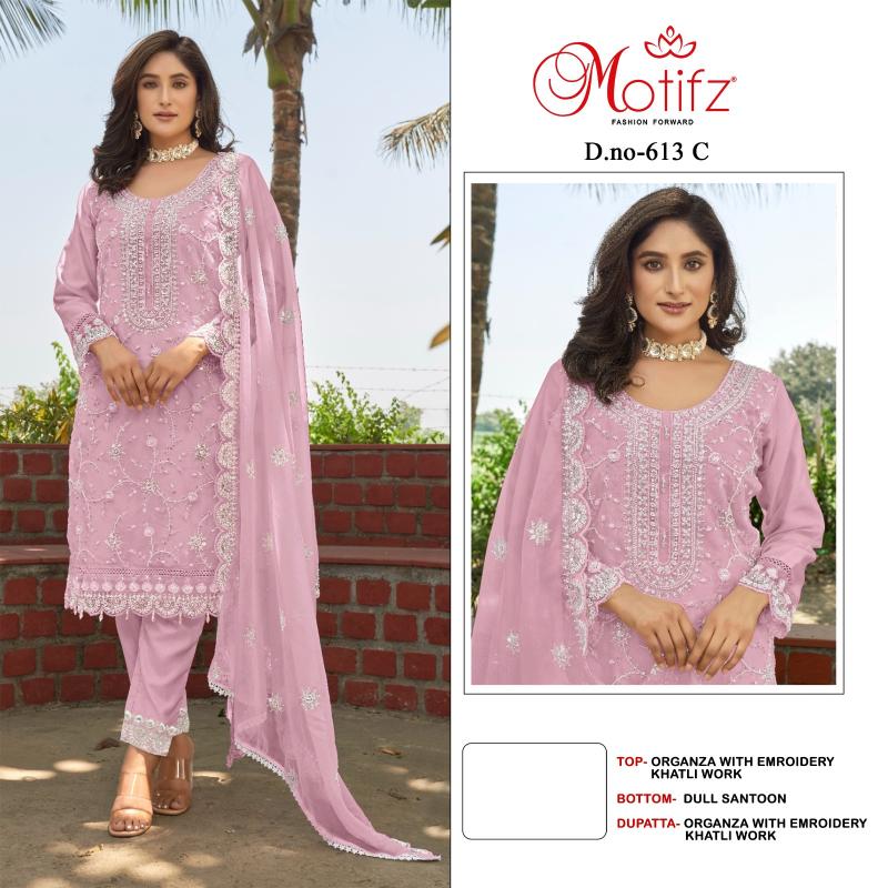 Motifz 613 CDHK Catalog pakistani stylish suit