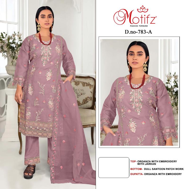 Motifz 783 Organza pakistani punjabi suits online