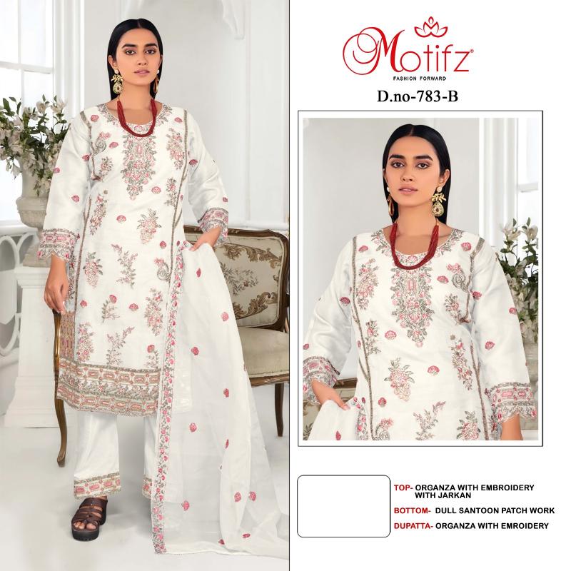 Motifz 783 Organza pakistani punjabi suits online