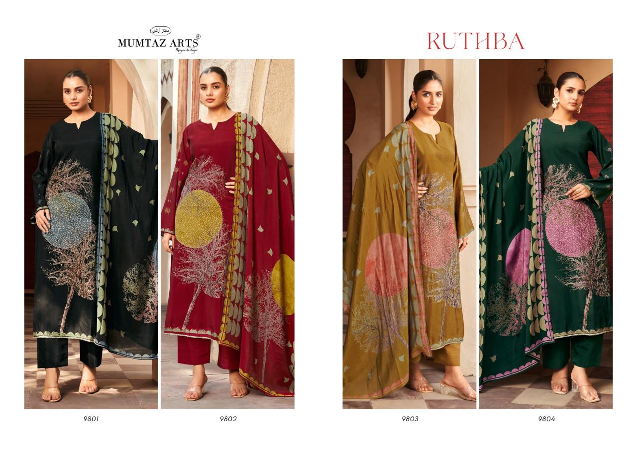 Mumtaz Arts Nayaab Ruthba Pure Viscose Musline Dress Materials Wholesale Catalog