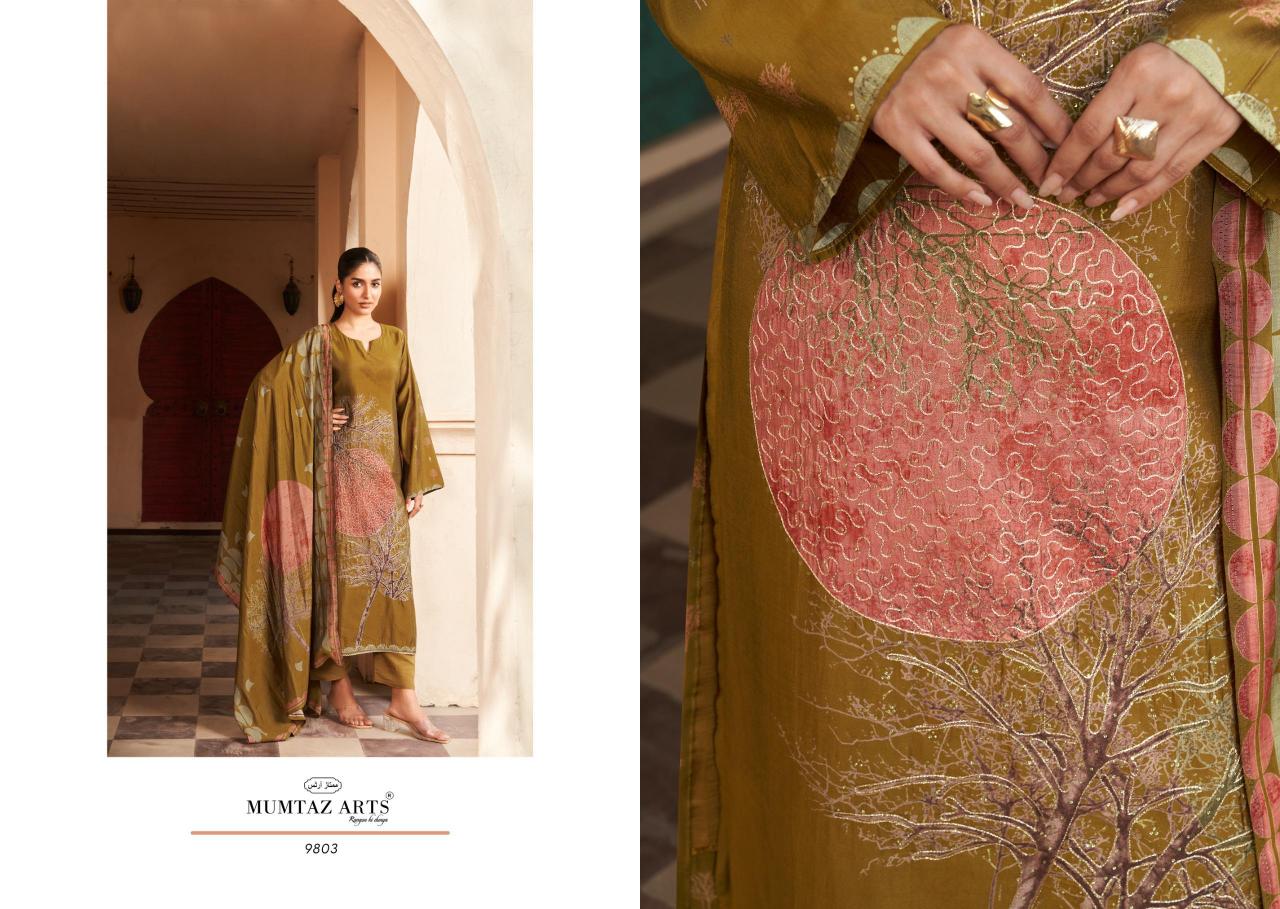 Mumtaz Arts Nayaab Ruthba Pure Viscose Musline Dress Materials Wholesale Catalog