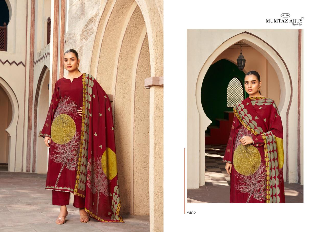 Mumtaz Arts Nayaab Ruthba Pure Viscose Musline Dress Materials Wholesale Catalog