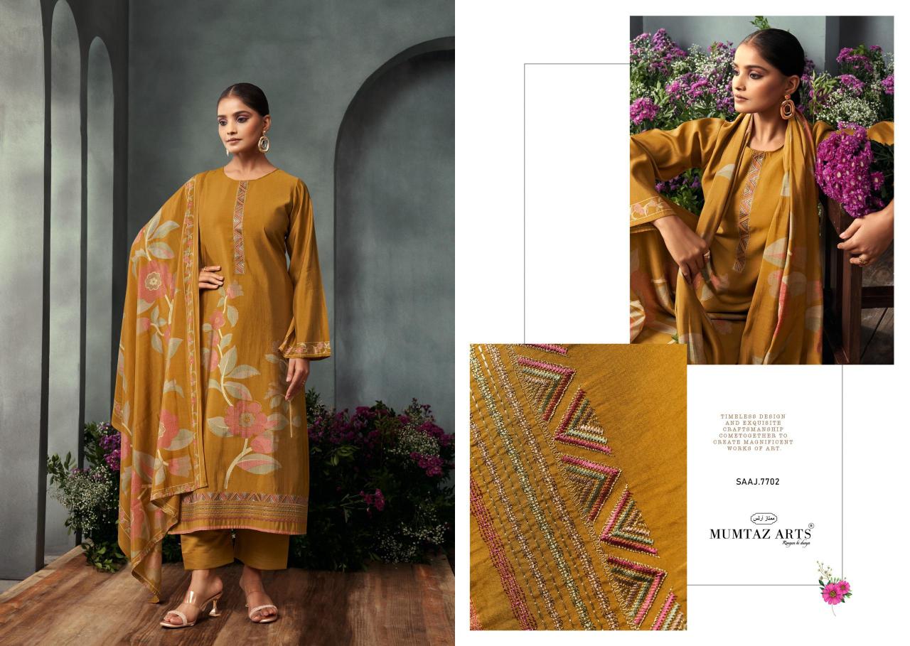 Mumtaz Arts Saaj Pure Viscose Musline Dress Materials Wholesale Catalog 