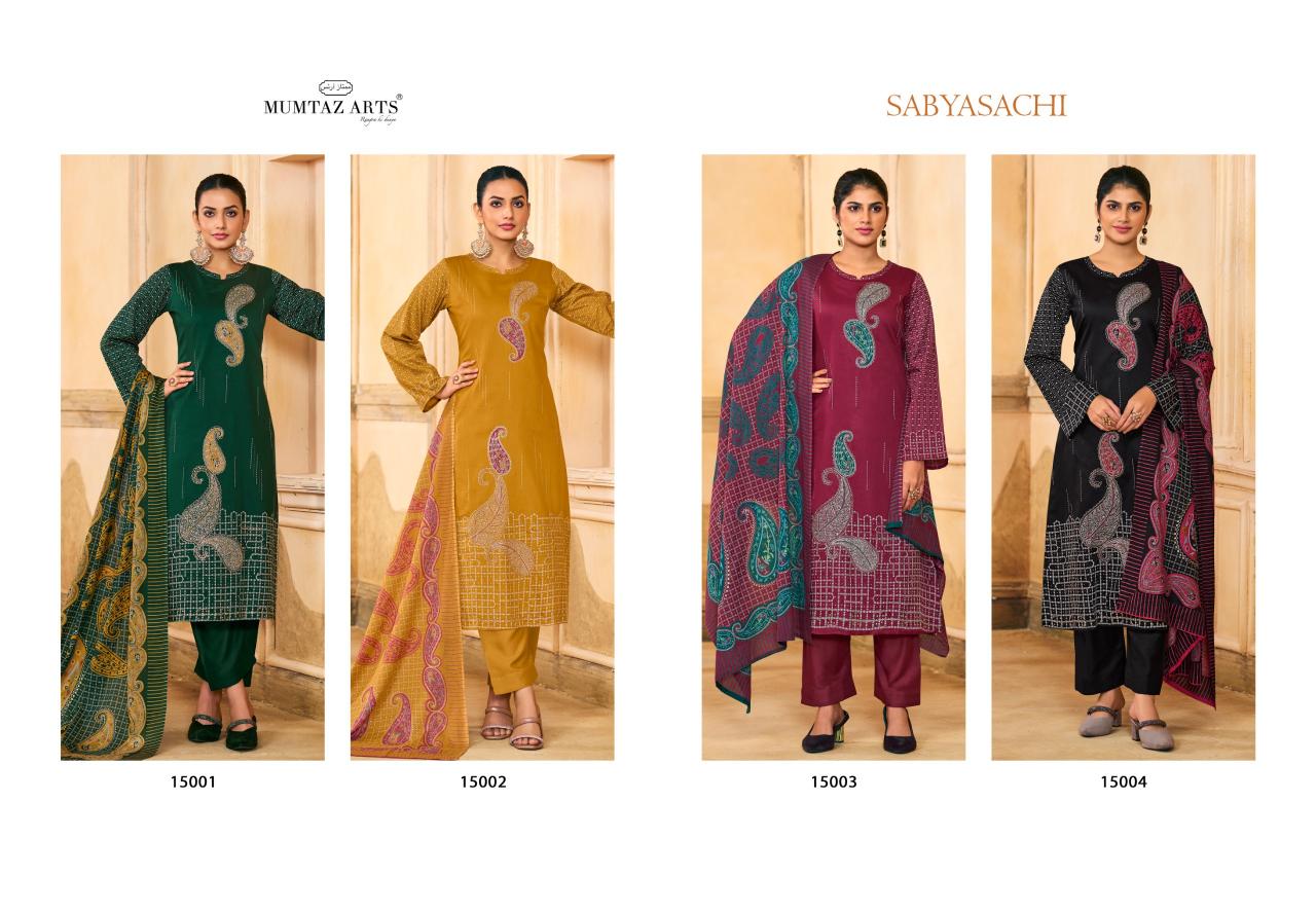 Mumtaz Arts Sabyasachi catalog dress material wholesale dealers surat