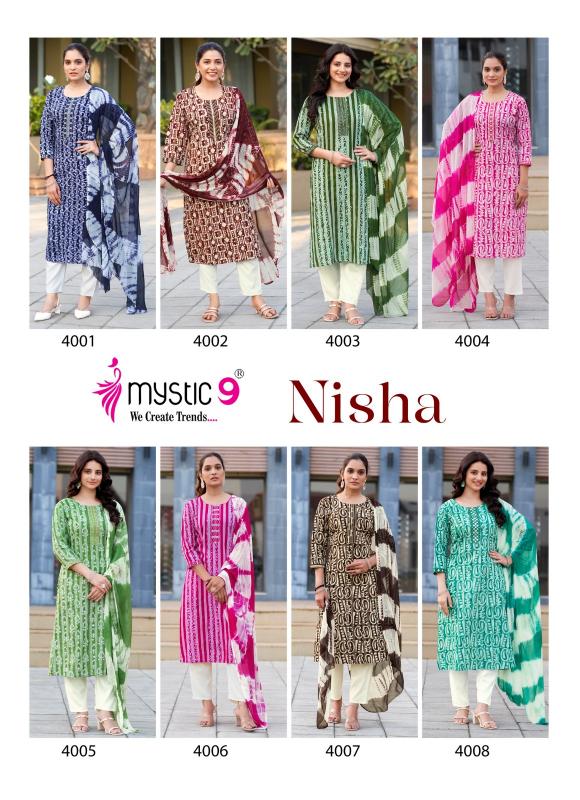 Mystic 9 Nisha Vol 4 cotton stitched kurtis online india