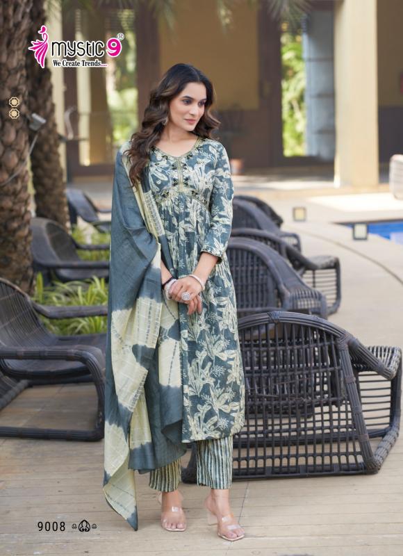 Mystic 9 Pooja Vol 9 Rayon Foil Printed kurti manufacturers in surat msme