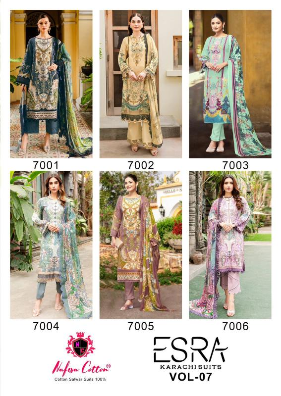 Nafisa Esra Vol-7 – Karachi Dress Material - Wholesale Catalog