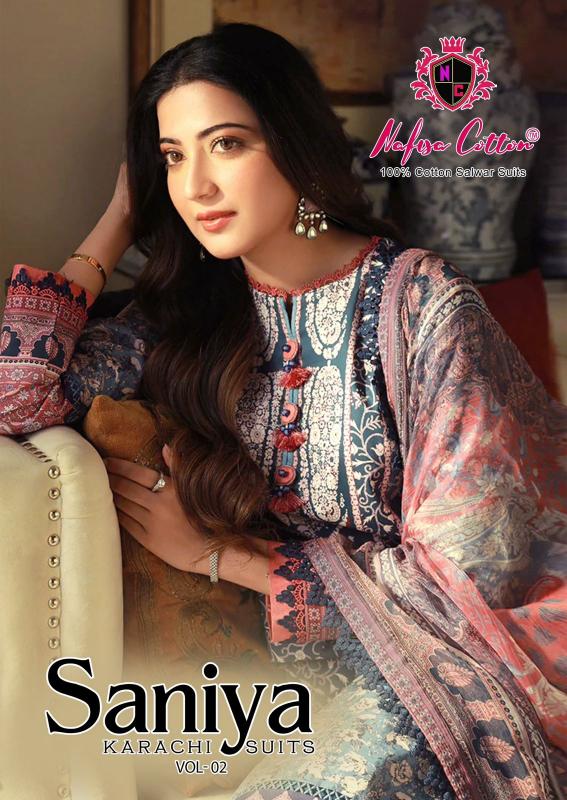 Nafisa Saniya Vol-02 - Karachi Dress Material  - Wholesale Catalog