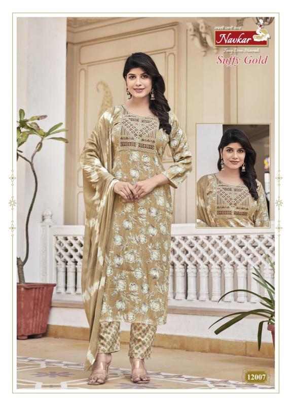 Navkar Suffy Gold 12 indian kurti tops uk online