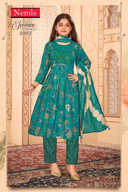 Nemis Jasmine Vol 2 capsule foil print Kids Kurti Wholesale Catalog