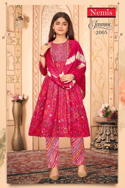 Nemis Jasmine Vol 2 capsule foil print Kids Kurti Wholesale Catalog