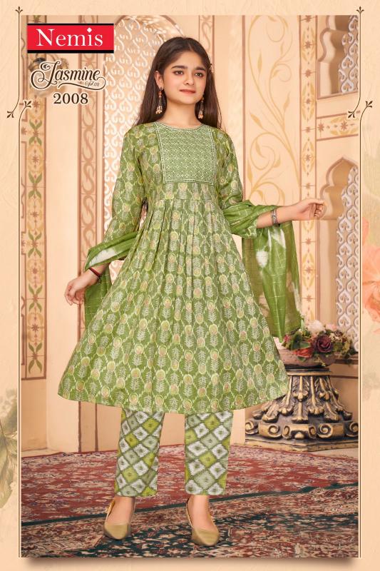 Nemis Jasmine Vol 2 capsule foil print Kids Kurti Wholesale Catalog