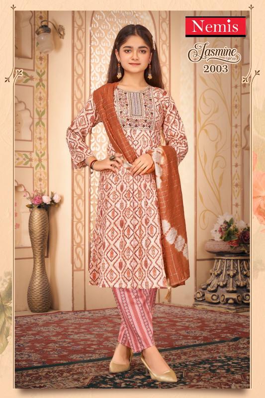 Nemis Jasmine Vol 2 capsule foil print Kids Kurti Wholesale Catalog