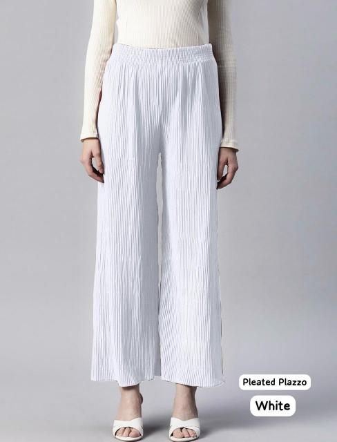 Pleated Palazzo Catalog Wrinkle free Bottom wear