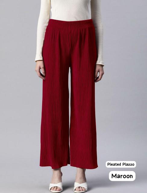 Pleated Palazzo Catalog Wrinkle free Bottom wear