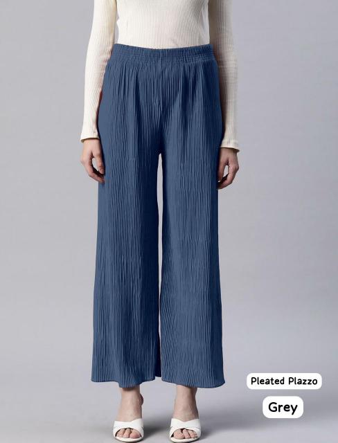 Pleated Palazzo Catalog Wrinkle free Bottom wear