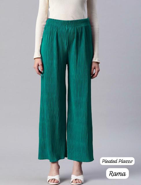 Pleated Palazzo Catalog Wrinkle free Bottom wear