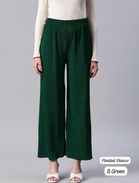 Pleated Palazzo Catalog Wrinkle free Bottom wear