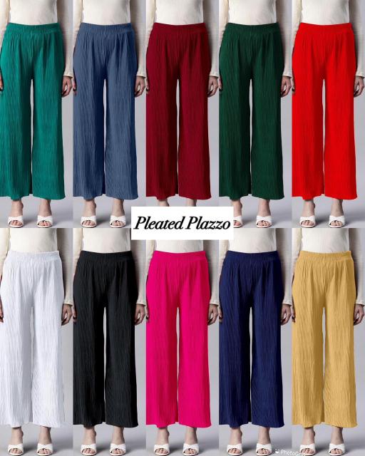 Pleated Palazzo Catalog Wrinkle free Bottom wear