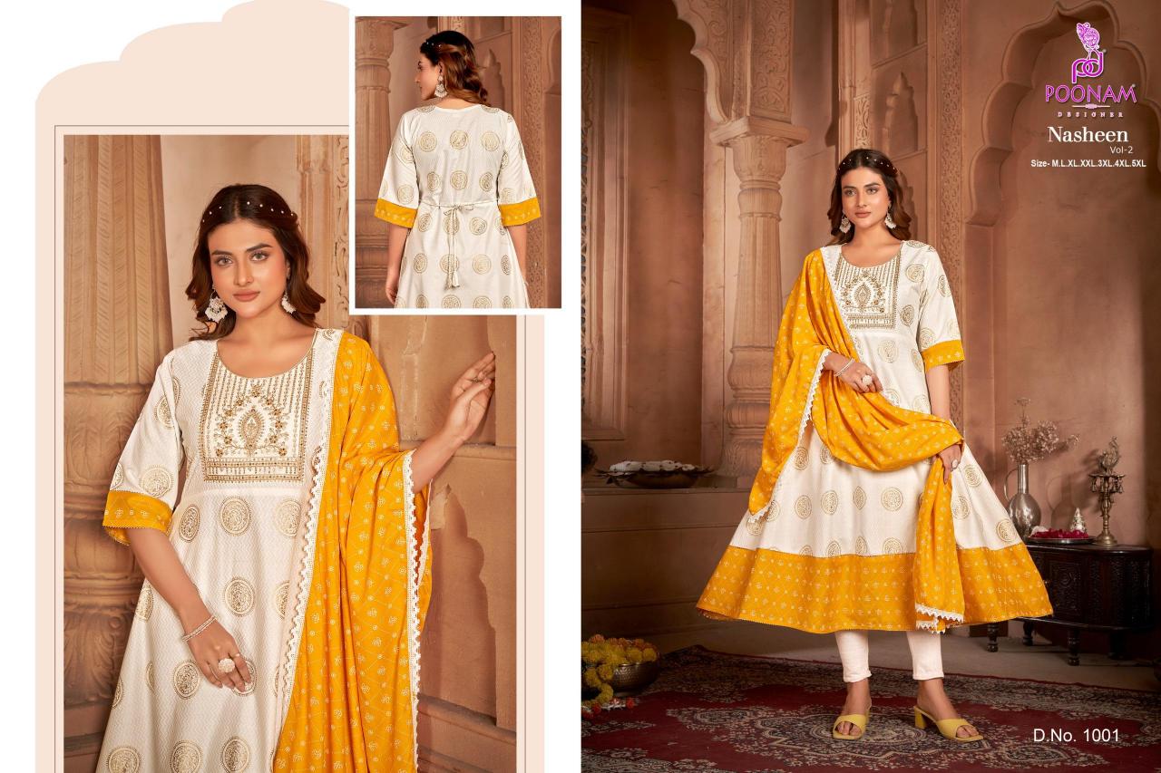 Poonam Designer Nasheen Vol 2 indian kurtis online shopping uk