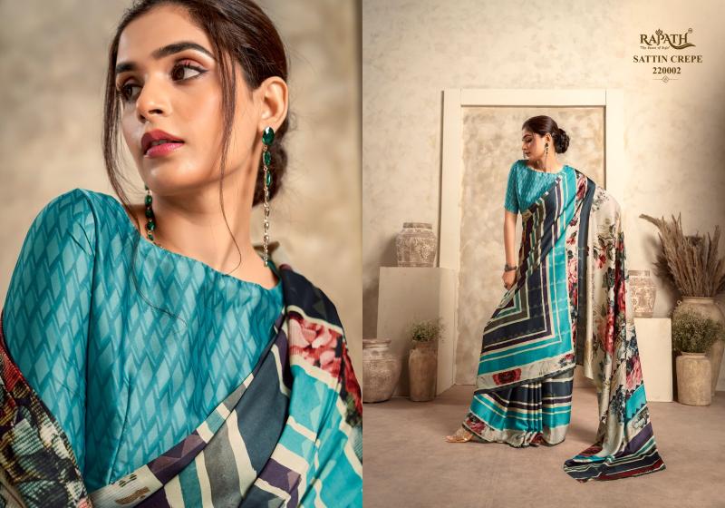 Rajpath Jasmin Catalog Satin italian crepe sarees online india