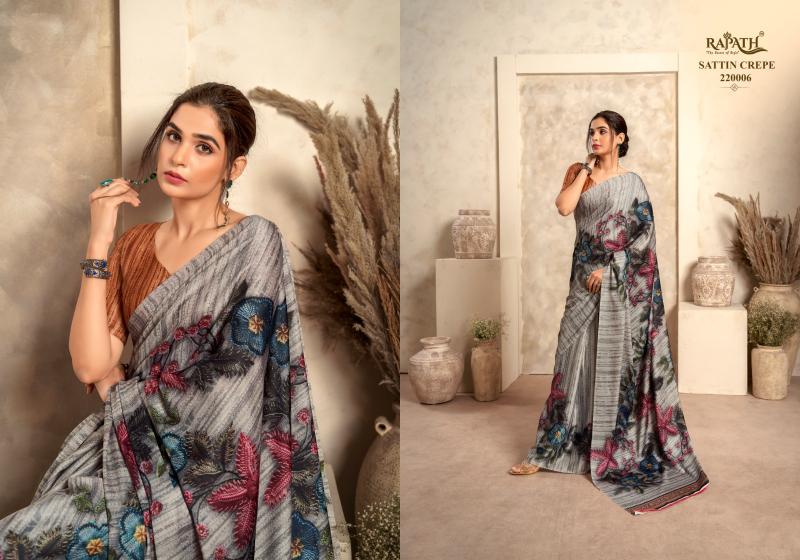 Rajpath Jasmin Catalog Satin italian crepe sarees online india