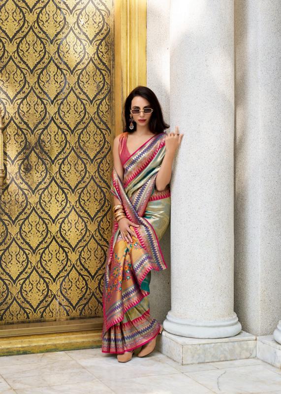 Rajpath Rajmata Catalog Tissue Pattern Fancy buy ikkat silk sarees online india