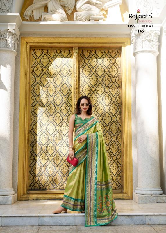 Rajpath Rajmata Catalog Tissue Pattern Fancy buy ikkat silk sarees online india