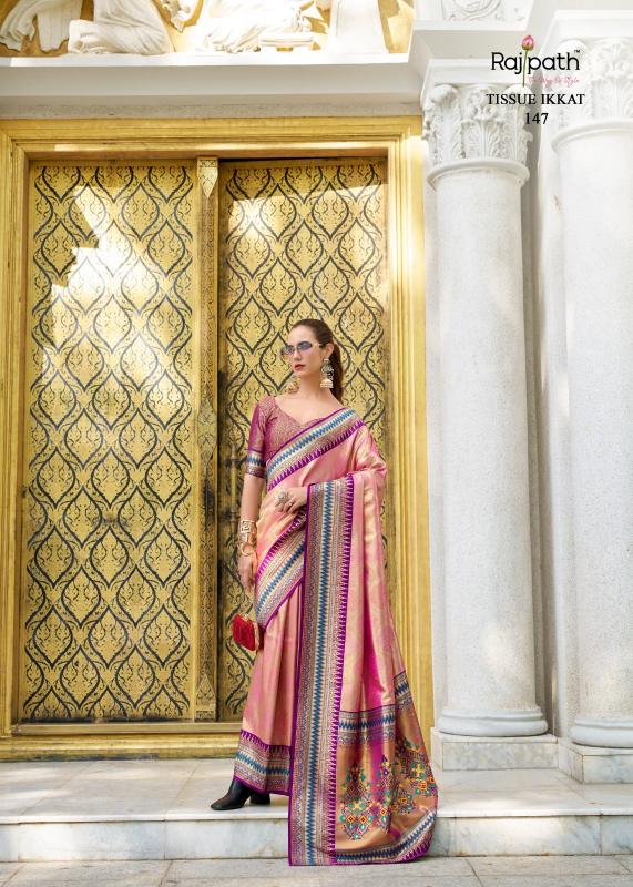 Rajpath Rajmata Catalog Tissue Pattern Fancy buy ikkat silk sarees online india