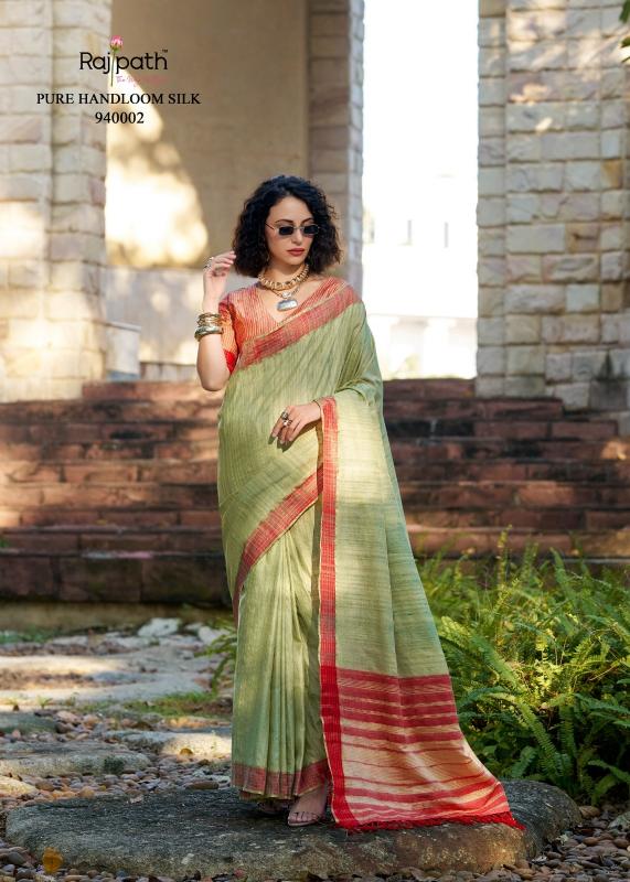 Rajpath Redbull Handloom Fancy Saree brand in india