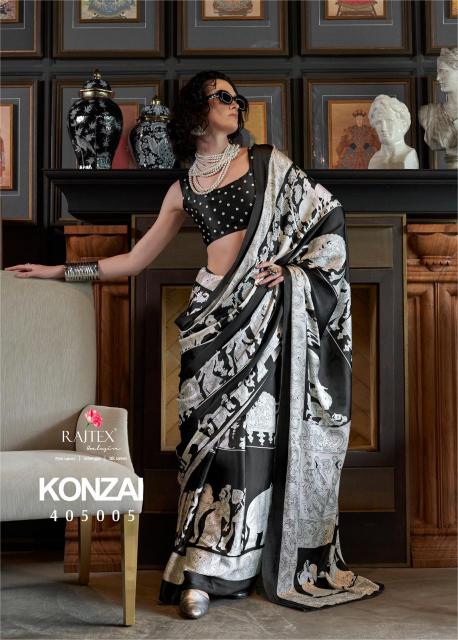 Rajtex Konzai Patola Printed satin crepe saree online india