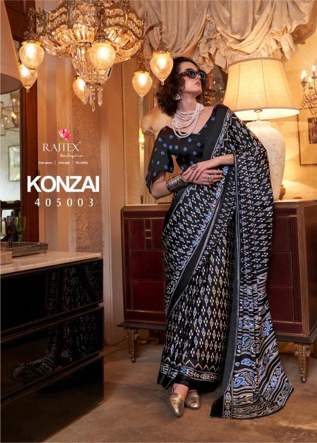 Rajtex Konzai Patola Printed satin crepe saree online india