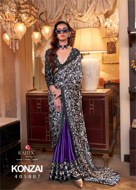 Rajtex Konzai Patola Printed satin crepe saree online india