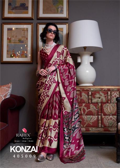 Rajtex Konzai Patola Printed satin crepe saree online india