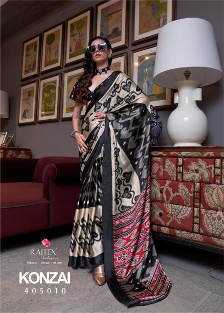 Rajtex Konzai Patola Printed satin crepe saree online india