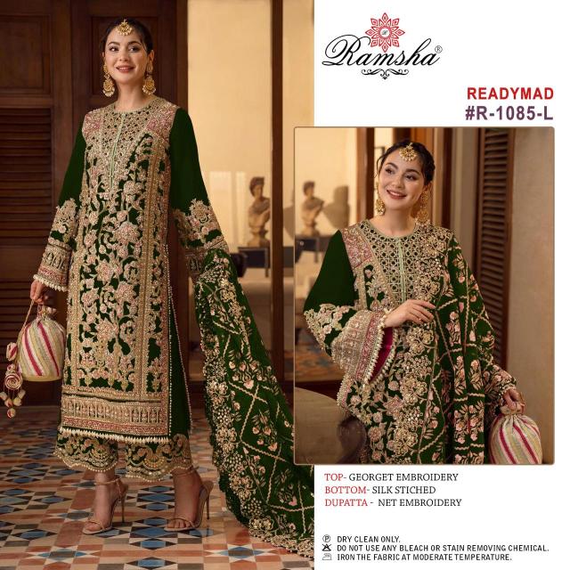 Ramsha R 1085 K To N Ready Made Pakistani Suits Wholesale catalog