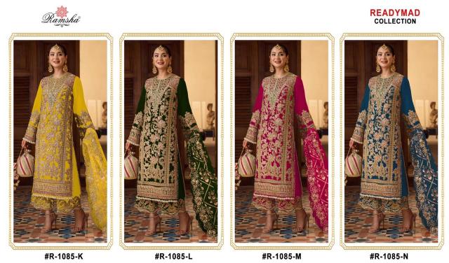 Ramsha R 1085 K To N Ready Made Pakistani Suits Wholesale catalog